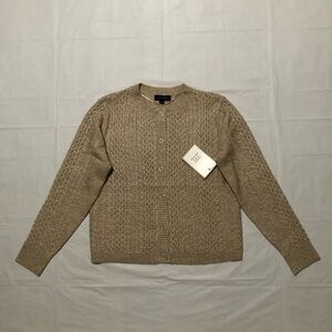 NWT Calligraphie Women’s Long Sleeve Pullover Knit Beige Cardigan Sweater S